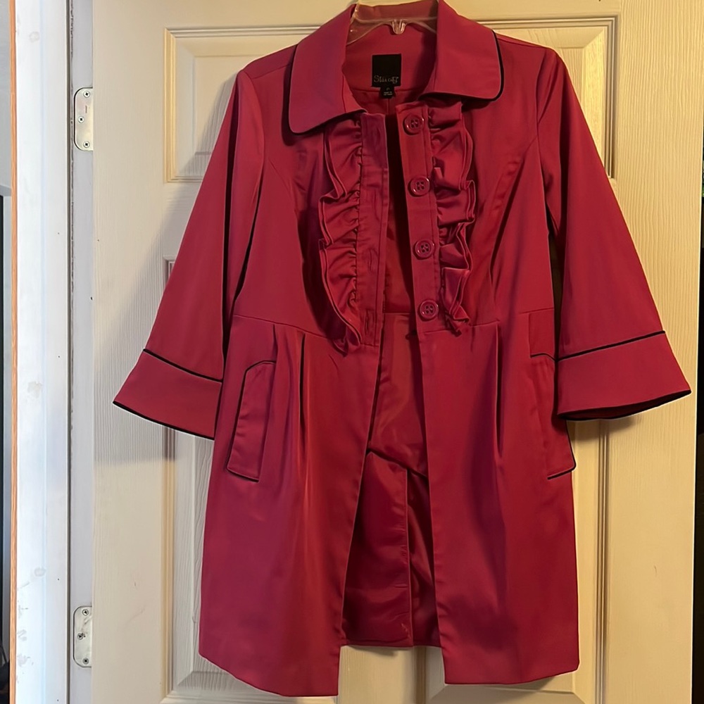 Pink long jacket size S